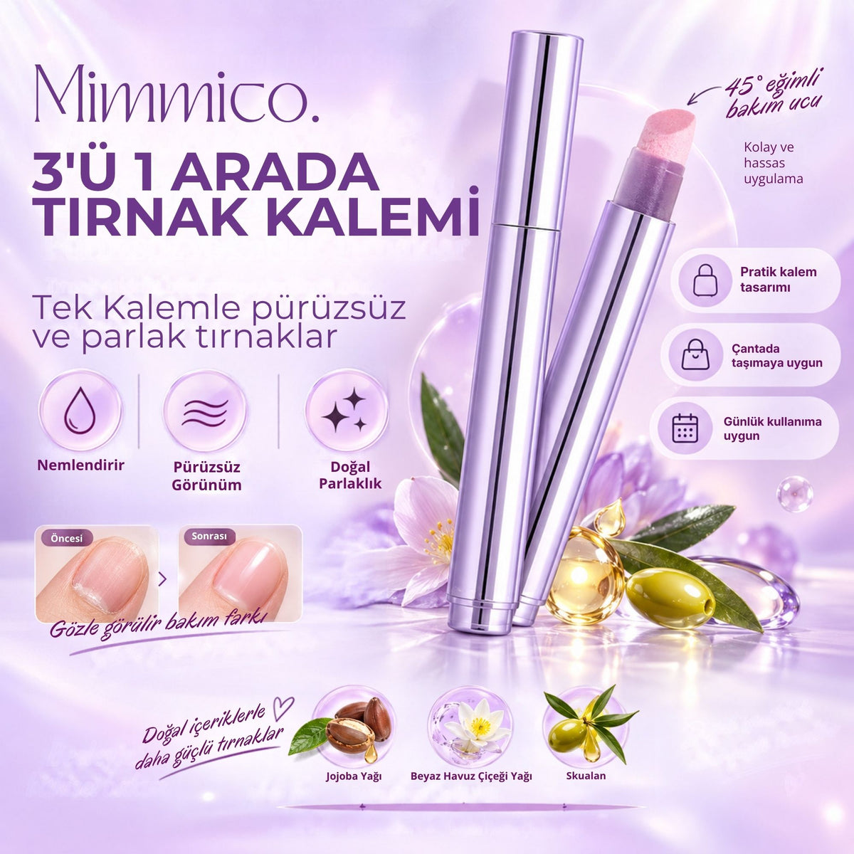 3’ü 1 Arada Tırnak Bakım Kalemi